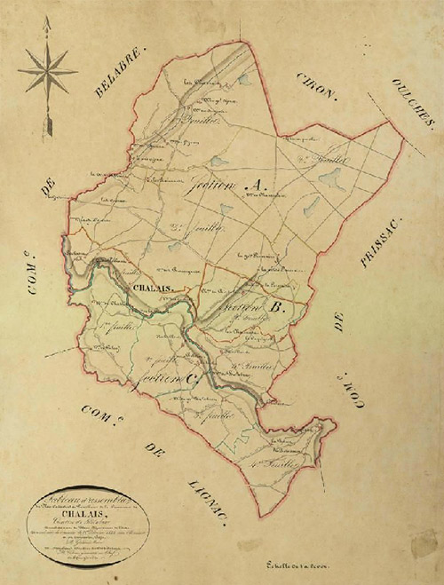 Chalais - Cadastre 1833