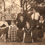 Marie MARÉCHAL, Marc MICHON, Eugénie CERTAIN, Eugène MICHON, Jacqueline MICHON + 2 femmes non identifiées